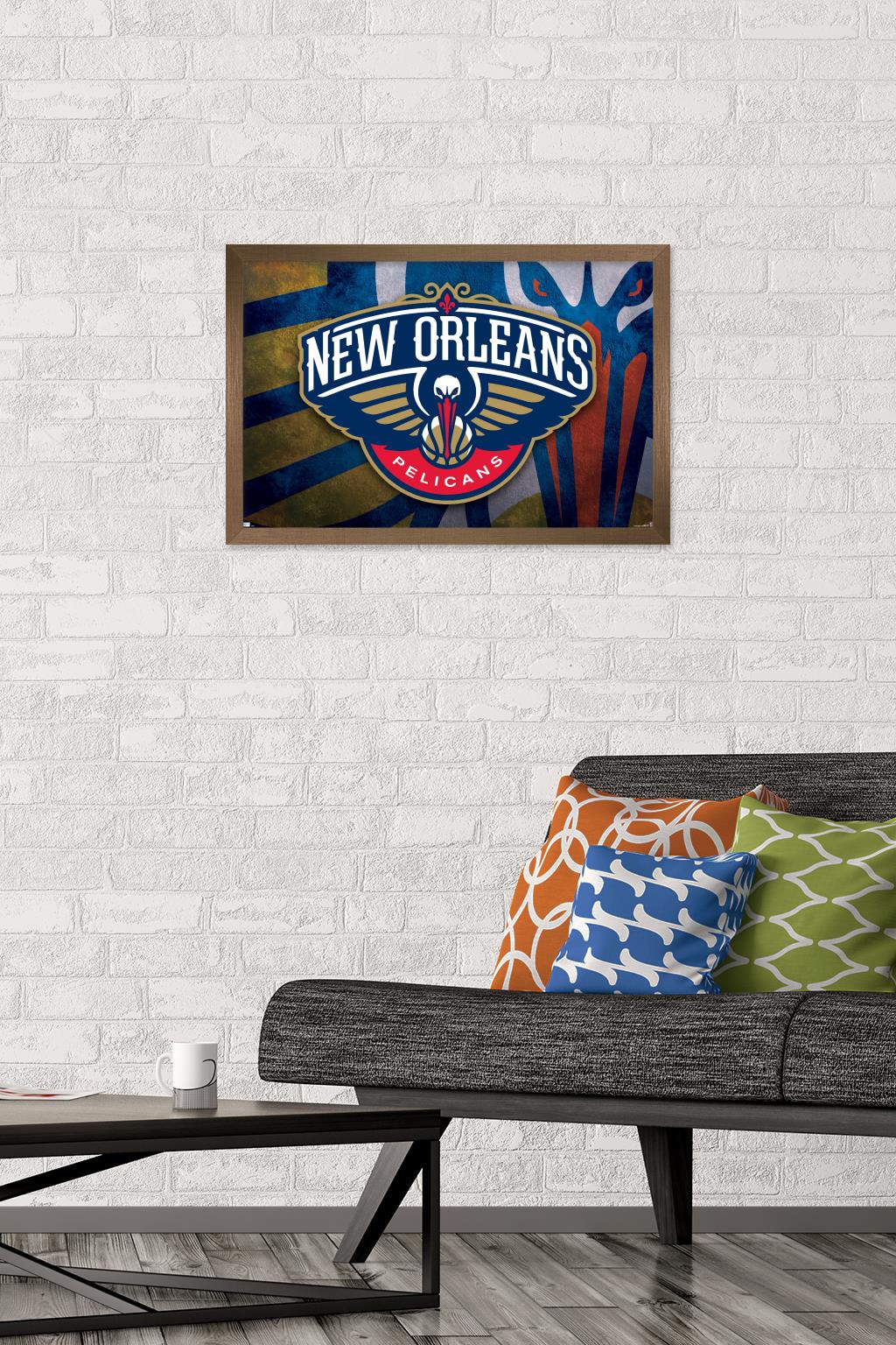 NBA New Orleans Pelicans - Logo 20 Wall Poster, 14.725" x 22.375", Framed - image 2 of 5