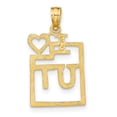 thumbnail image 5 of Auriga Fine Jewelry 14K Yellow Gold Utah State Pendant for Women, 5 of 6