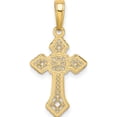 thumbnail image 3 of 10K Gold Polished Cross WLace Center and Arrow Tips Pendant Yellow Material Primary Beautiful Treasure-worthy Romantic Designed for those who cherish timeless beauty, 3 of 4