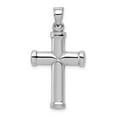 thumbnail image 1 of FB Jewels Sterling Silver Rhodium-plated Hollow Reversible Cross Pendant, 1 of 4