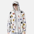 thumbnail image 4 of Daiia Rocket Planets UPF 50+ Sun Protection Hoodie Jacket Lightweight Long Sleeve Sun Shirt for Women Men with Pocket Hiking Outdoor-XX-Large, 4 of 9