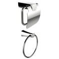 thumbnail image 1 of Chrome Plated Towel Ring With Toilet Paper Holder Accessory Set AI-13334, 1 of 5
