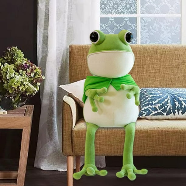 Muñeco de peluche de rana perfecl de 80cm regalo de cumpleaños suave de dibujos animados