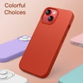 thumbnail image 6 of JETech Silicone Case for iPhone 13 Mini 5.4-Inch, Silky-Soft Touch Full-Body Protective Phone Case, Shockproof Cover with Microfiber Lining (Orange Red), 6 of 6