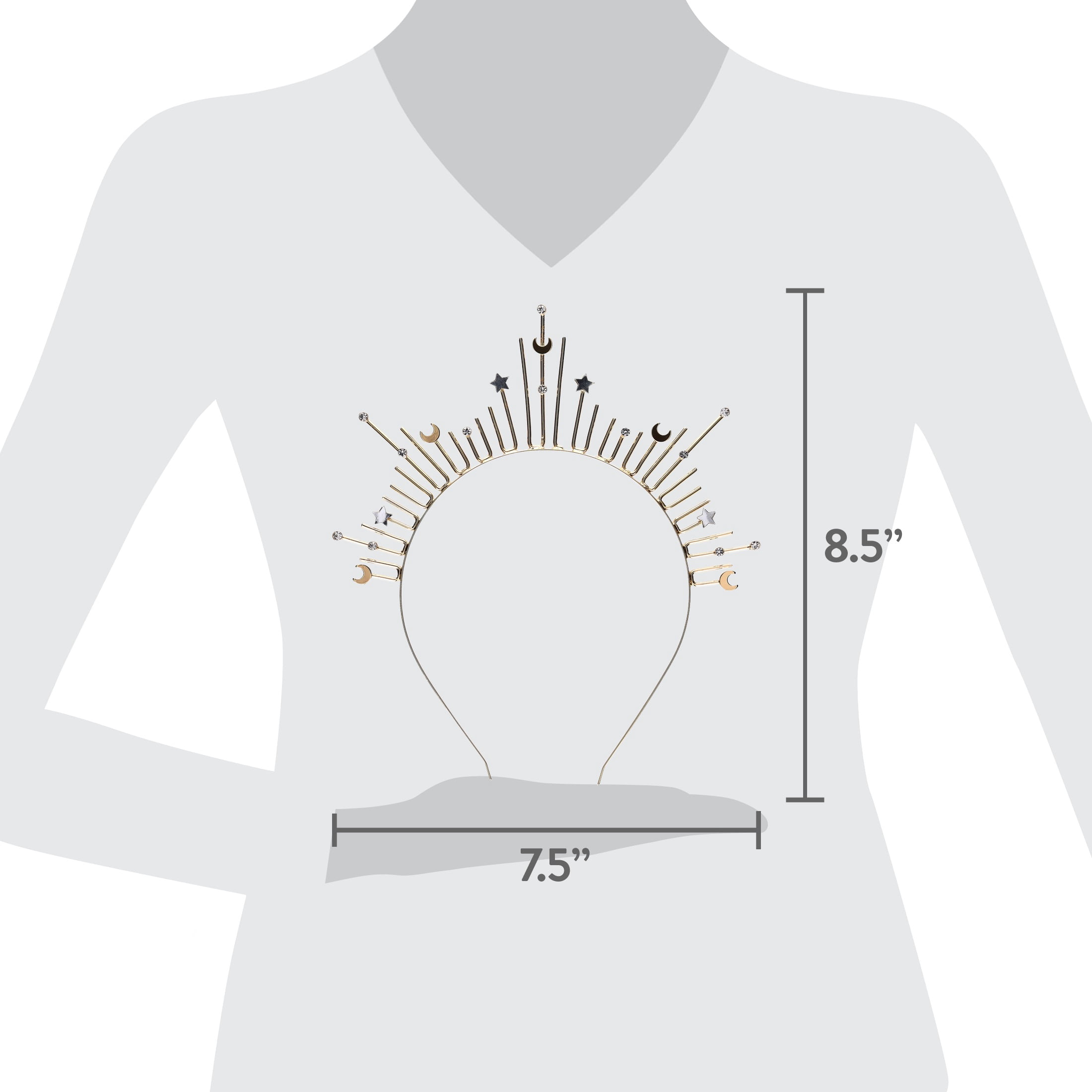 Celestial Headband Costume Accessory for Adults, Gold, Halloween by Way To Celebrate