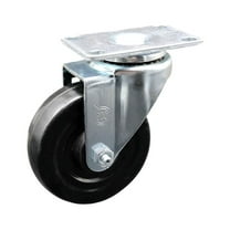 4 Inch Hard Rubber Wheel Swivel Top Plate Caster Service Caster Brand