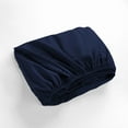 thumbnail image 6 of 600 Thread Count 3 Piece (1- Fitted Sheet + 2- Pillow cover) Quality 27 Inch Deep Pocket 100% Egyptian Cotton Color Navy Blue Solid Size Twin, 6 of 6