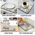 thumbnail image 6 of Washable Rubber Multicolored Flower Leaves Dish Drying Mats for Kitchen Counter Home Large Coffee Bar Pad Accessories and Decor for Utensils Stemware 18''x24'', 6 of 7