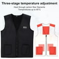 thumbnail image 4 of Heated Vest USB-Powered Adjustable Single Fleece Washable Three-speed Temperature Control Keep Warm V Neck Fast Heating Electric, 4 of 10