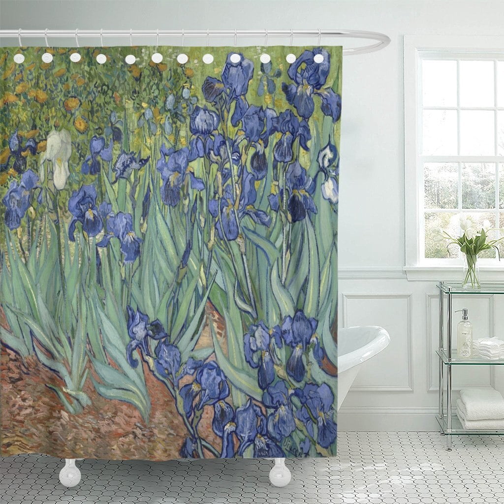 Irises By Vincent Van Gogh 1889 Dutch Post Impressionist Shower Curtain ...