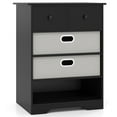 thumbnail image 1 of Costway 4-Drawer Dresser Modern Chest Storage Organizer with Open Shelves Anti-Tip Kits Black, 1 of 10