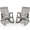 Brown, variant on Vineego Oversized Outdoor Rocking Chair Set of 2, Heavy Duty Patio Rocker, All-Weather Resistant Front Porch Lawn Chairs for Outside, Light Brown