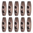 thumbnail image 1 of Uxcell 10PCS Botones de Palanca de Madera, 1.2x0.4in Botones Ovalados de Madera en Forma de Aceituna con 2 Agujeros [Café], 1 of 6