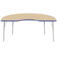 thumbnail image 3 of ECR4Kids 48in x 72in Kidney Everyday T-Mold Adjustable Activity Table Maple/Blue/Sand - Standard Swivel, 3 of 3