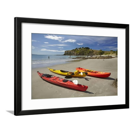 Kayaks, Doctors Point, Mapoutahi Pa, Maori Pa Site, South Island, New Zealand Framed Print Wall Art By David (Best Kayaking In Pa)