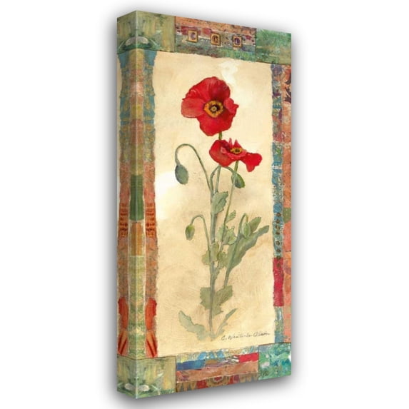 Charlene Olson 10x18 Gallery Wrapped Canvas Wall Art Titled - Poppy Montage