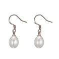 thumbnail image 4 of Pendientes colgantes de perlas de agua dulce naturales en forma de lágrima para mujer, dorados, 4 of 4