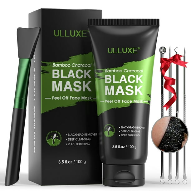 Mascarilla eliminadora de puntos negros ulluxe Black Charcoal con extractor