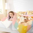 thumbnail image 4 of jejeloiu Rainbow Cloud Cat 7pcs Bedding Comforter Set Kids,Dreamy Kitten Print Queen Bedding Sets,Reversible, 4 of 7