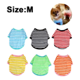 thumbnail image 2 of piezas de camiseta a rayas para perros, camisa para perros, ropa transpirable para mascotas, sudadera colorida para cachorros, ropa para perros, 2 of 5