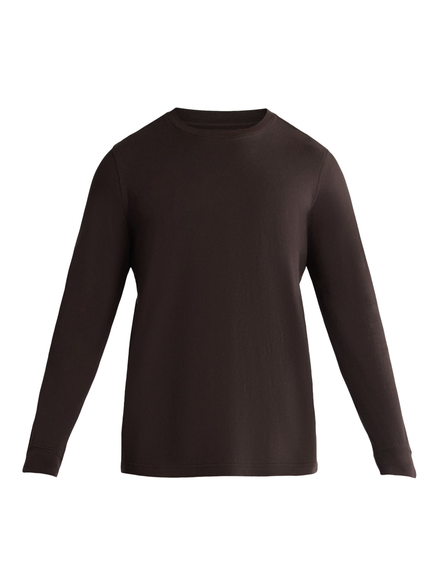George Men's & Big Men's Relaxed Fit Cotton Crewneck T-Shirt with Long Sleeves, Size XS-3XL