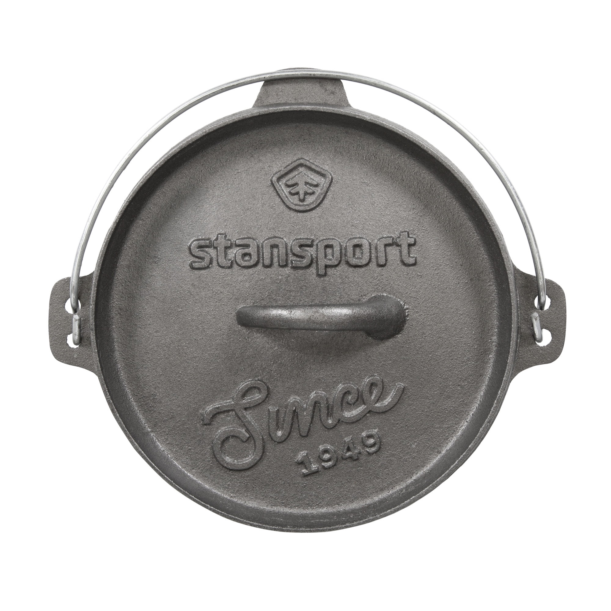 Stansport 1 qt Pre-Seasoned Cast Iron Dutch Oven Flat Bottom