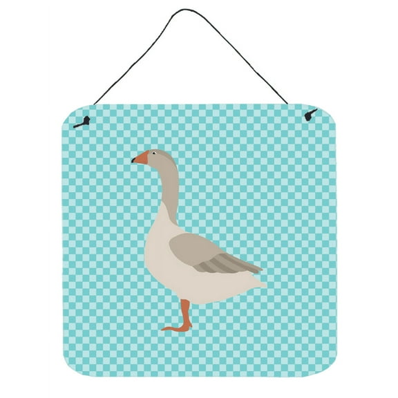 Carolines Treasures BB8068DS66 Steinbacher Goose Blue Check Wall or Door Hanging Prints, 6 x 6 in.