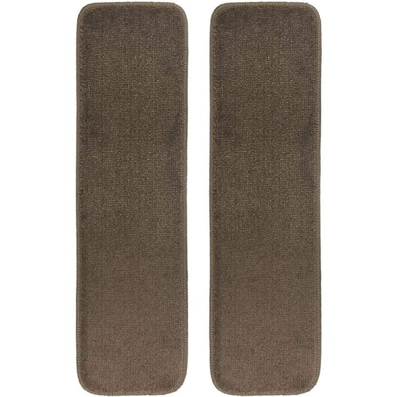 Stair Tread Collection Indoor Skid Slip Resistant Carpet Stair Tread Machine Washable Euro Collection Stair Mat 8.5 inch x 30 inch (Set of 2, Cappuccino Beige)