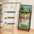 thumbnail image 5 of 5-10 Gallon Aquarium Stand 3 Tier Fish Tank With Stormetal Frame Reptile Turtle For Home Office 20.47" X 11.02" 30.52" Black, 5 of 7