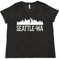 thumbnail image 3 of Inktastic Seattle Washington Skyline WA Cities Women's Plus Size T-Shirt, 3 of 5