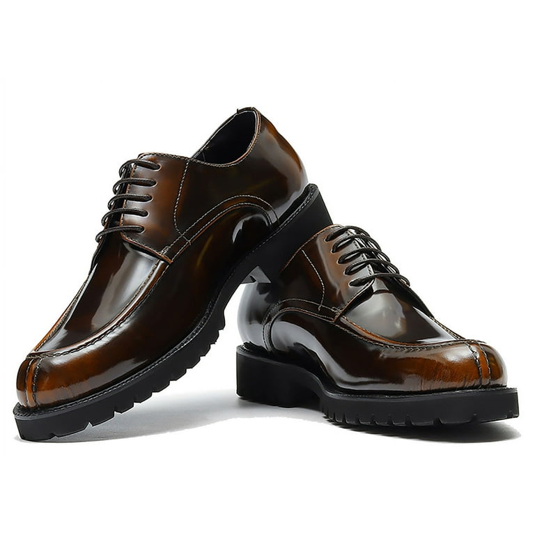 Santimon Brown Dress Shoes for Men Thick Sole Derby Shoes Business Formal Shoes for Wedding Formal Occasions US 12 - Walmart.com Santimon Brown Dress Shoes for Men Thick Sole Derby Shoes Business Formal Shoes for Wedding Formal Occasions US 12 - Walmart.com