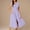 Purple women's summer midi dress a1, variant on Uscallm Women's Summer Casual V Neck Short Sleeve Midi Dresses Flowy A-Line Zip Boho Beach Vacation Solid Maxi Sundresses, Blue M