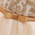 thumbnail image 4 of KONBECA Baby Girls Princess Dress, Little Girls Party Wedding Dresses, Evening Mesh Lace Dress Birthday Dress, Kids Pageant Flower Girl Sleeveless Dress, Birthday Gifts for Girls Gold (5-6 Years), 4 of 7