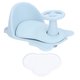 thumbnail image 1 of Asiento de bañera para bebé, silla de baño para niños pequeños con parte inferior ajustable, taburete de ducha infantil con almohadilla antideslizante, estante de almacenamiento azul, 1 of 9