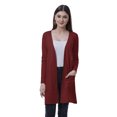 thumbnail image 1 of Moomaya Women Full Sleeve Shrug Open Front Long Pocket Cardigan Lightweight knit, 1 of 7