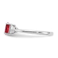 thumbnail image 6 of Auriga Fine Jewelry 14K White Gold Ruby and Diamond Ring for Women Size- 7, 6 of 6