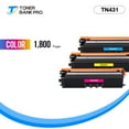thumbnail image 3 of Toner Bank 3-Pack Compatible Toner Cartridge Replacement for Brother TN-431C TN-431M TN-431Y HL-L8260CDW L8360CDW L8360CDWT MFC-L8610CDW L8900CD Cyan, Magenta, Yellow, 3 of 11