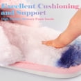 thumbnail image 3 of Simperf Women's Fuzzy Slippers Plush Cross Band Open Toe House Thick Sole Slippers House Slippers Rainbow 7-8, 3 of 6