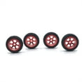 thumbnail image 3 of Vogacara Paquete de 4 1/28 Coches de control remoto Actualizaciones Neumáticos Ruedas Neumáticos de estilo de coche Kits de construcción modelo Rojo Vogacara FN009857-04, 3 of 6