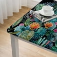 thumbnail image 5 of WYYP Cactus Flowers Leaves Square Tablecloth Waterproof 100% Polyester Fiber 46*46, 5 of 8
