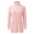thumbnail image 3 of Aayomet Sweater Dress For Women Fall Women's Turtleneck Long Sleeve Sweater Dress Side Slit Hem Fall Winter Oversized Casual Knit Pullover Sweaters Tops,Pink M, 3 of 4