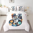 thumbnail image 2 of Homewish Boys Personalized Gifts 7-Piece Bedding Comforter Set,Pink Letter J King Bedding Sets,Cartoon Planet Astronaut Bed Sheets For Boys Kids,Lightweight Room Decoration Reversible, 2 of 8