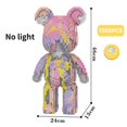 thumbnail image 1 of Giant Fluid Violence Bear Cartoon Love Violent Bear Bearbrick Colour Model Building Block Micro Diamond Bricks Kids Toy Gift Set, 1 of 4