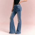 thumbnail image 4 of Audhol Bell Bottom Jeans for Women Women's High Waisted Flare Bell Bottom Jeans Stretchy Wide Leg Jeans Denim Pants Womens Jeans Stretchy Light Blue 4XL, 4 of 9