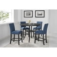 thumbnail image 6 of New Classic Furniture Crispin Solid Wood Counter Chair in Marine Blue (Set of 6), 6 of 6