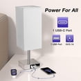 thumbnail image 5 of Luz regulable, lámpara de mesita de noche moderna para dormitorio, sala de estar, lámpara de escritorio LED WhitennSmart, puerto de carga USB, brillo ajustable, táctil, 5 of 5
