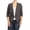 Charcoal, variant on Women's Plus Size Lightweight Draped Neck Open Front Solid Blazer Jacket