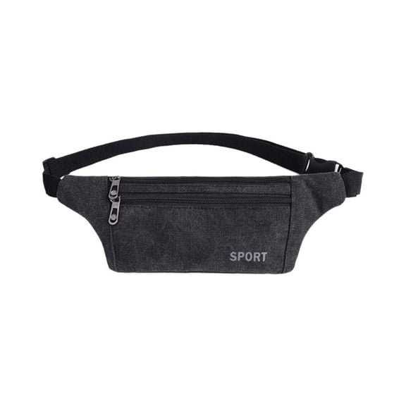SLYNSHome Men's Crossbody Bag,Oxford Cloth Phone Belt Bag Lightweight Outdoor Wallet for Work & Travel - Black