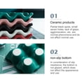 thumbnail image 2 of (Dark Green 6 Slots) Household Ceramic Egg Tray Egg Grid Refrigerator Egg Fresh Storage Box Egg Rack Egg Tray (14.5*9.5*3.2cm) Ceramic, 2 of 13