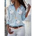 thumbnail image 2 of Blouse en Chiffon Élégante Grande Taille pour Femmes avec Col Rabattu - 2024 Tenue Décontractée et de Travail S-5TG, 2 of 5